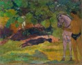 In the Vanilla Grove Man and Horse Paul Gauguin